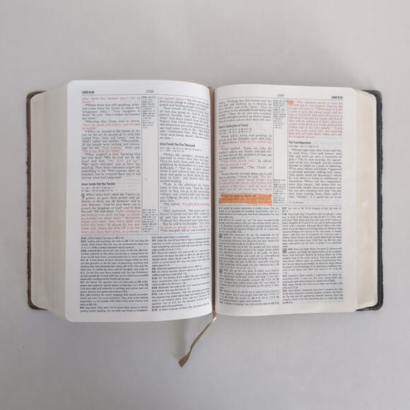 NIV Study Bible Zondervan Italian Duo Tone Black Brown - Picture 16 of 16